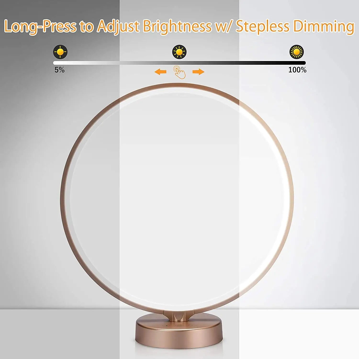 Light Therapy Lamp 10000lux - Ring LED Daylight 98 CRI