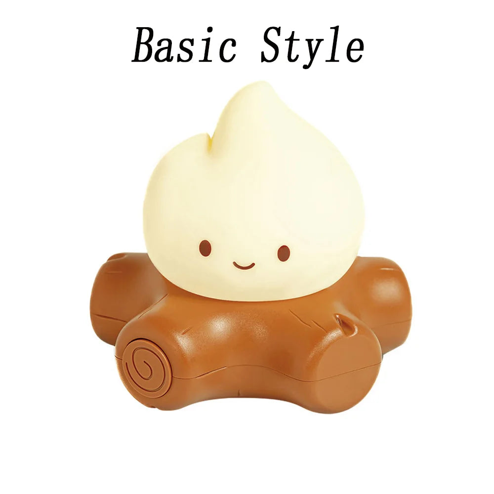 Campfire Night Light with White Noise – Cozy LED Ambient Lamp for Kids, Bedroom & Home Decoration