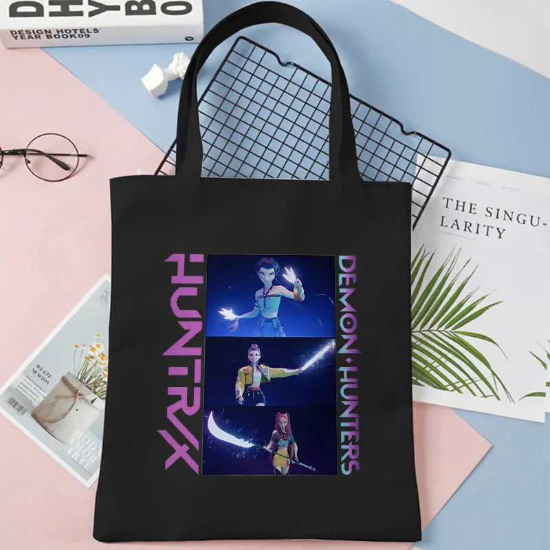 KPOP HUNTRX Hunter Tote Bag - 35x40cm Anime Shoulder Bag | HUNTRX Hunter Group Design