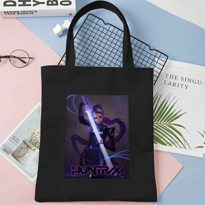 KPOP HUNTRX Hunter Tote Bag - 35x40cm Anime Shoulder Bag | HUNTRX Hunter Group Design