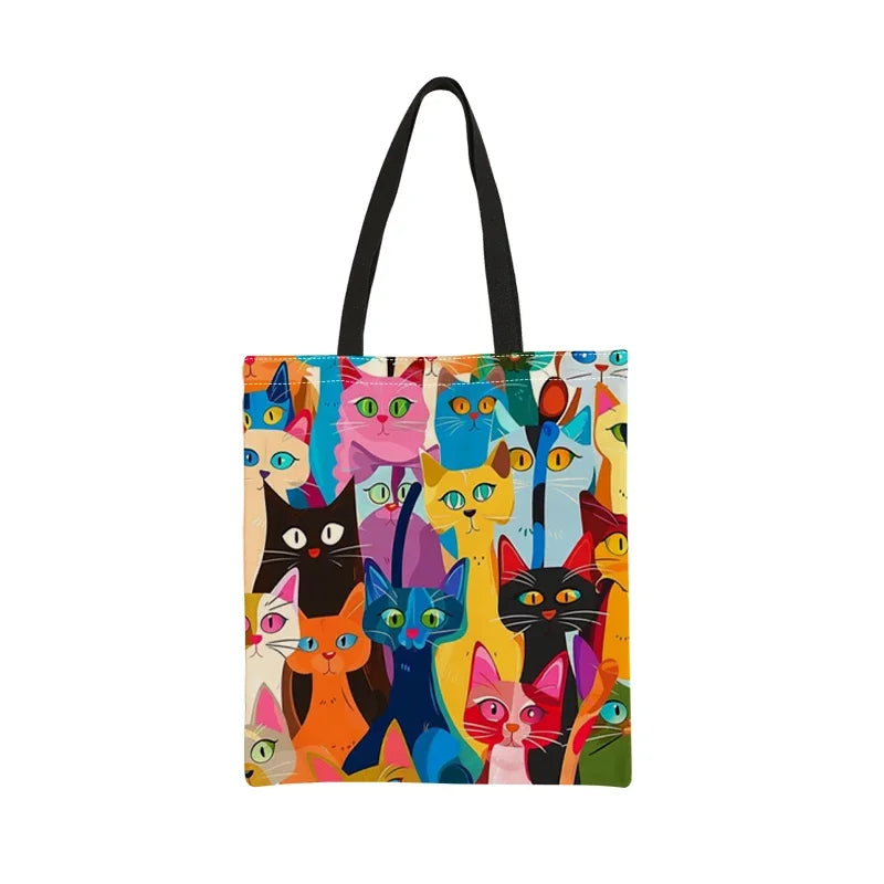 Adorable Kitten Printed Tote Bag - Handbag 40x40cm