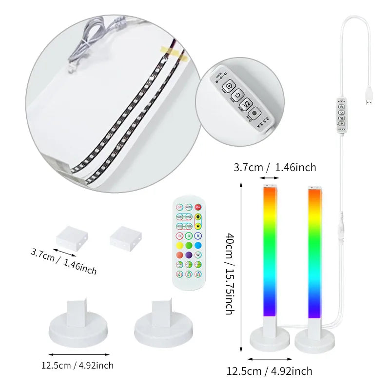 RGB LED Corner Floor Lamp - Music Sync, Remote & APP Control for Gaming & Bedroom Decor