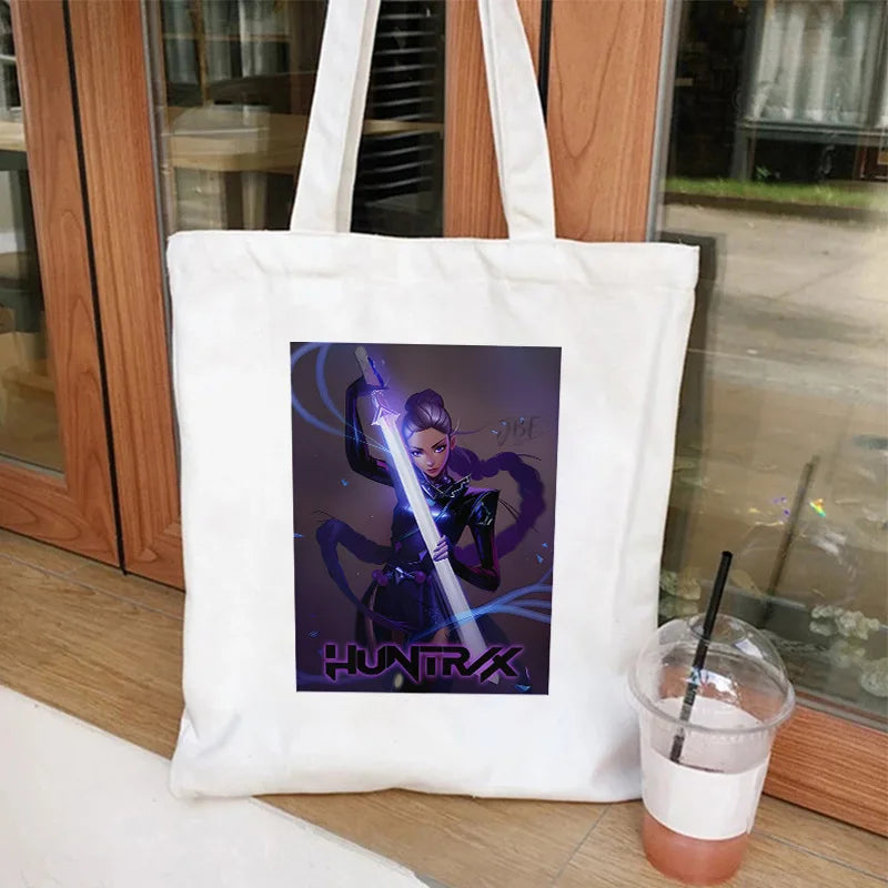 KPOP HUNTRX Hunter Tote Bag - 35x40cm Anime Shoulder Bag | HUNTRX Hunter Group Design