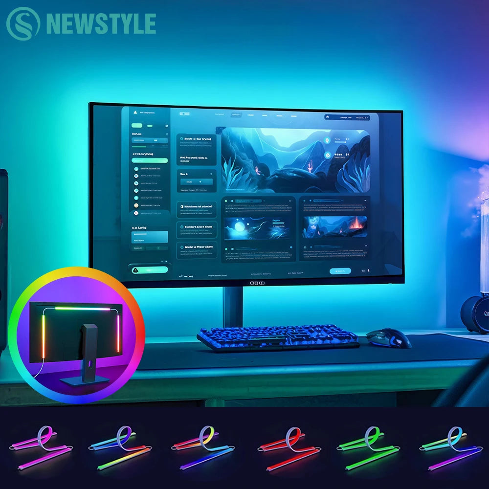 RGB-led-gaming-strip-light-smart-monitor-backlight
