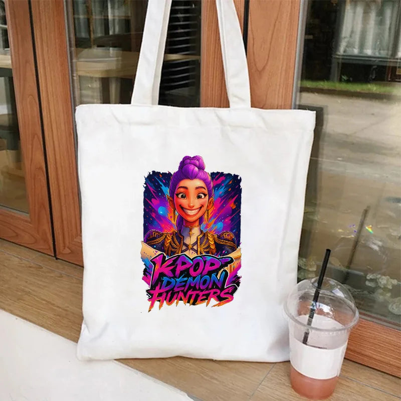 KPOP HUNTRX Hunter Tote Bag - 35x40cm Anime Shoulder Bag | HUNTRX Hunter Group Design